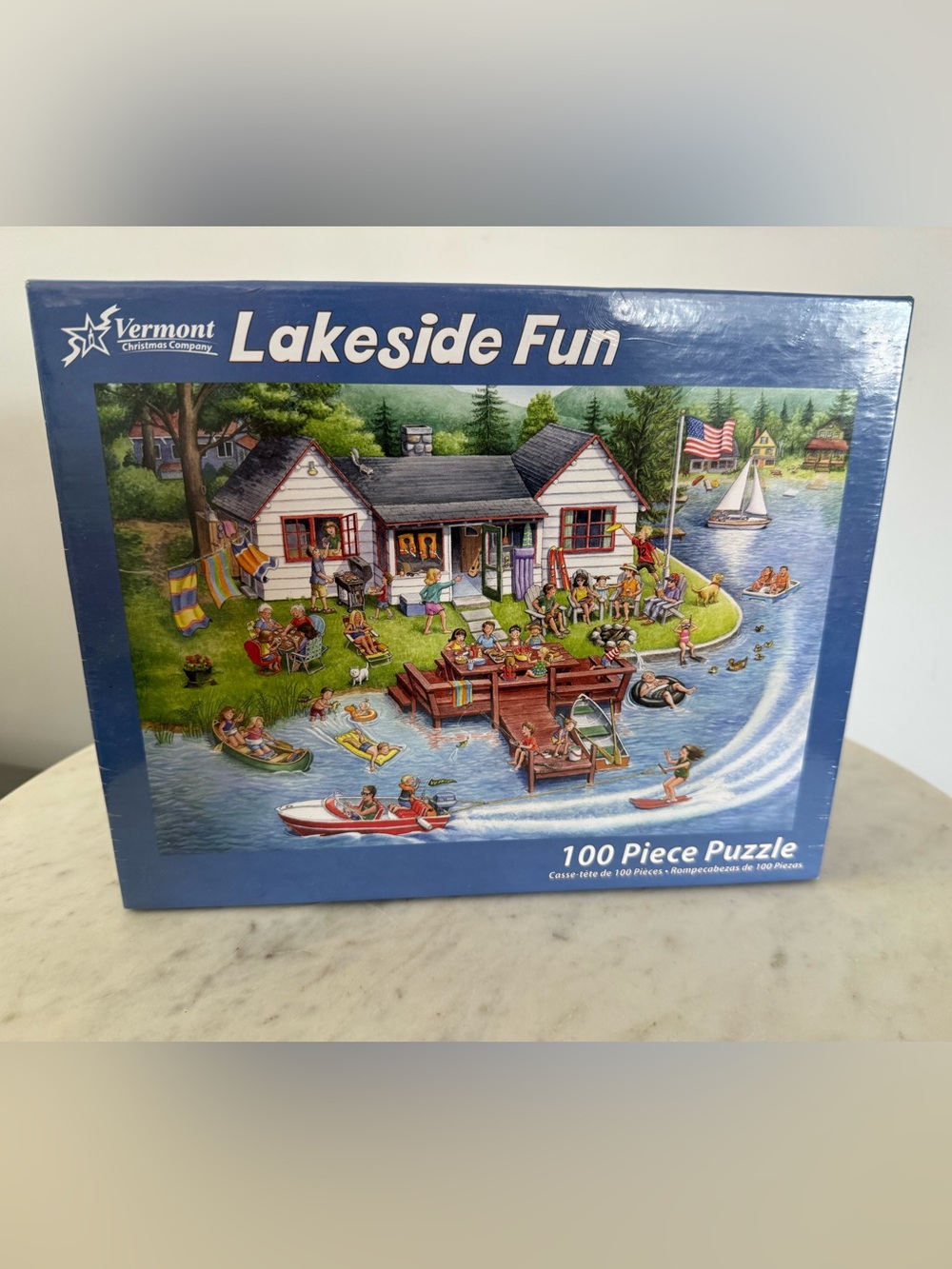 Vermont Christmas Company Lake House Jigsaw Puzzle 100 Piece VTG Puzzle NEW